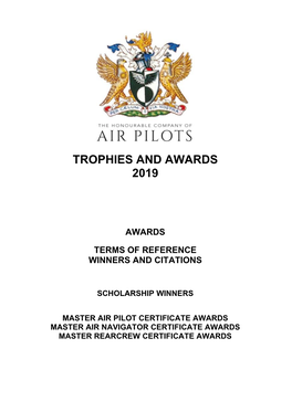 Awards Citations 2019