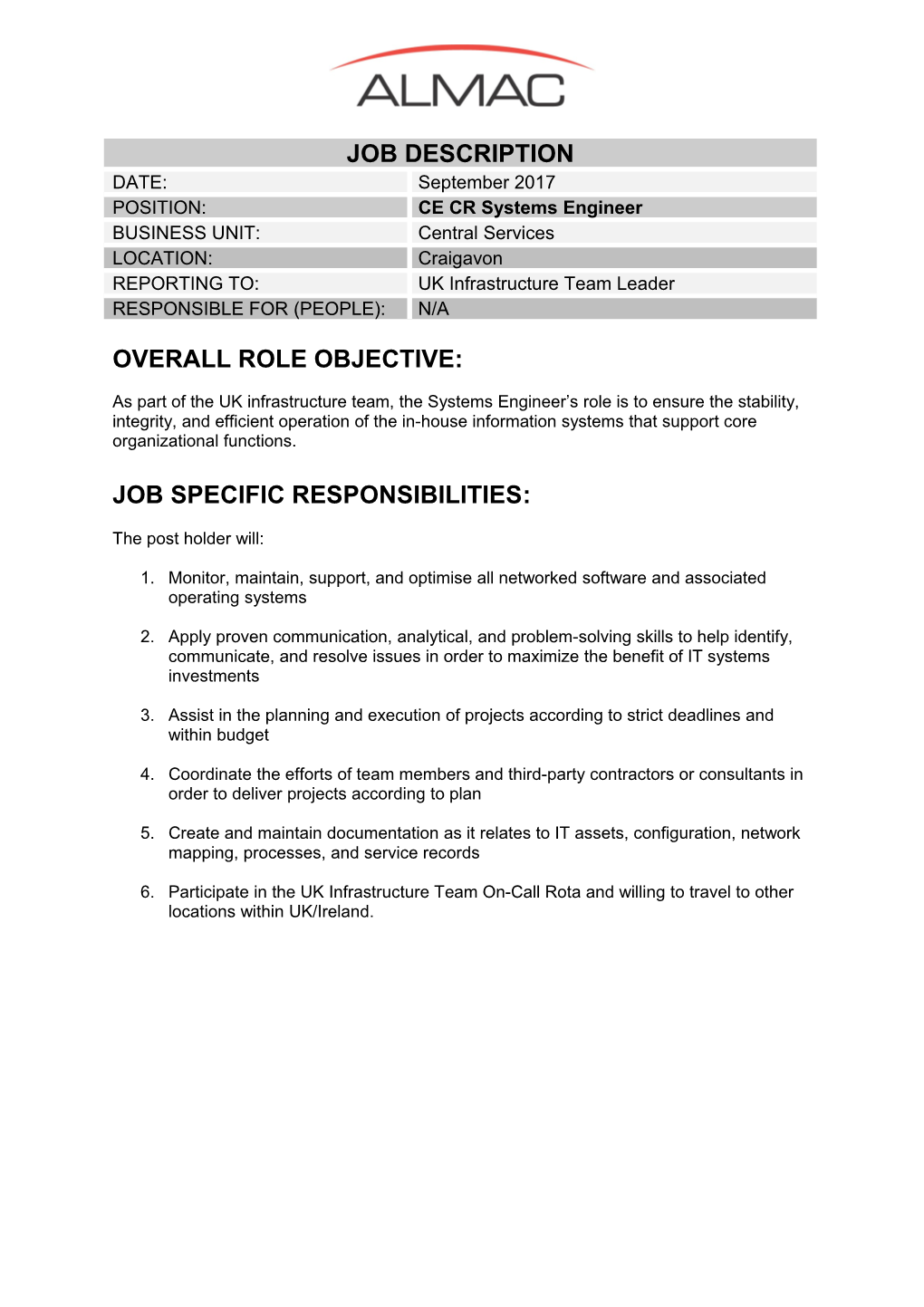 Overall Role Objective s2