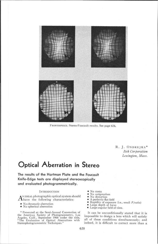 Optical Aberration in Stereo