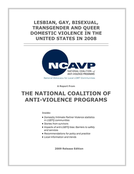 The National Coalition of Anti-Violence Programs