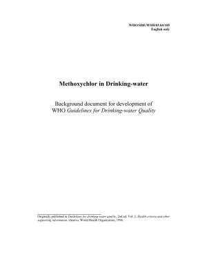Methoxychlor in Drinking-Water