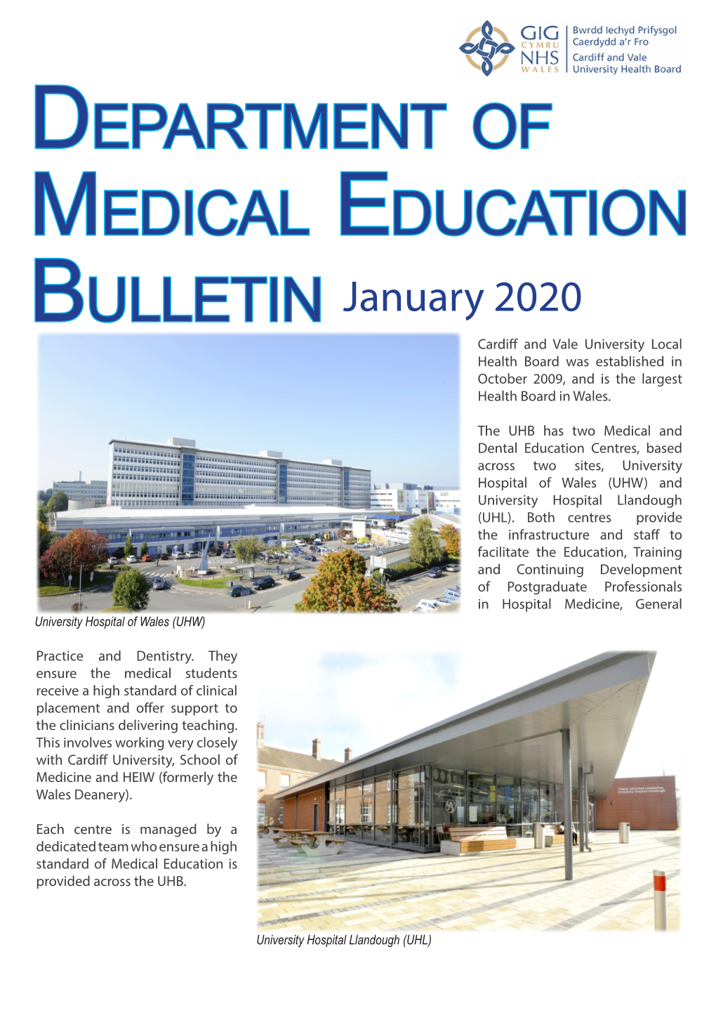 Department of Medical Education Bulletin
