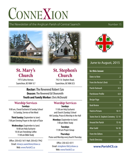 Connexion the Newsletter of the Anglican Parish of Central Saanich Number 15