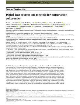 Digital Data Sources and Methods for Conservation Culturomics