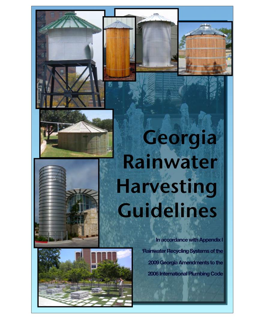 Georgia Rainwater Harvesting Guidelines