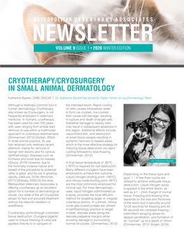 Cryotherapy/Cryosurgery in Small Animal Dermatology