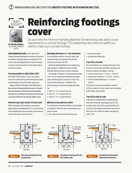 Reinforcing Footings Cover Do You Know the Minimum Bending Diameter for Reinforcing Steel and Its Cover