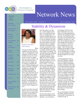 SWS Network News – Fall 2013