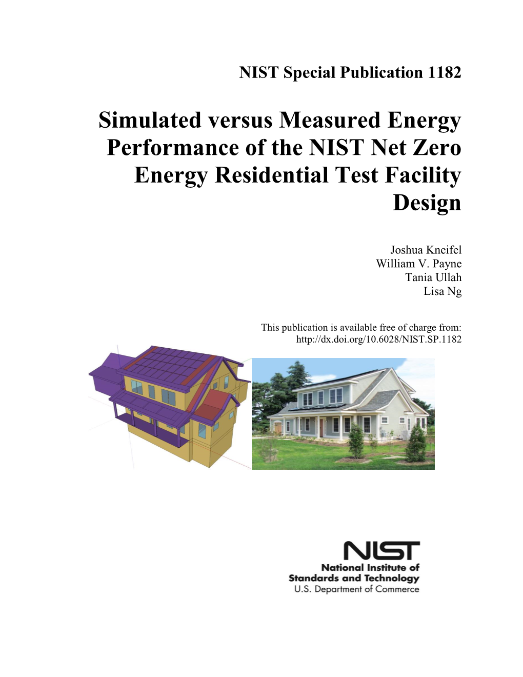Simulated Versus Measured Energy Performance of the NIST Net Zero Energy Residential Test Facility Design