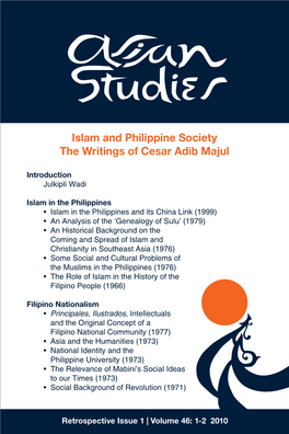 Islam and Philippine Society the Writings of Cesar Adib Majul