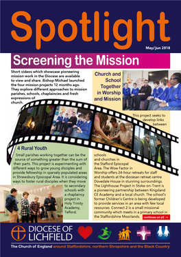 Screening the Mission Short Videos Which Showcase Pioneering Mission Work in the Diocese Are Available Church and to View and Share
