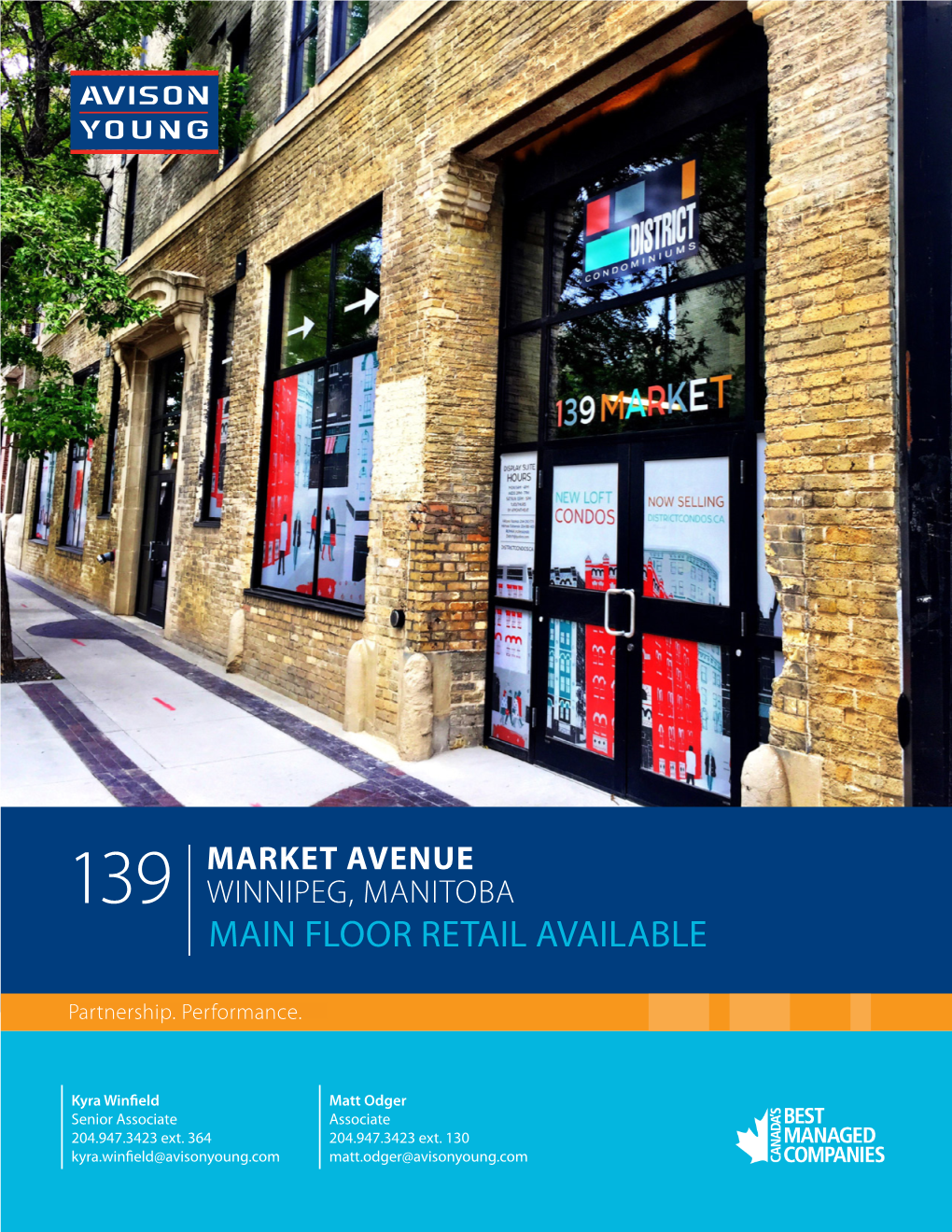 Market Avenue 139 Winnipeg, Manitoba Main Floor Retail Available