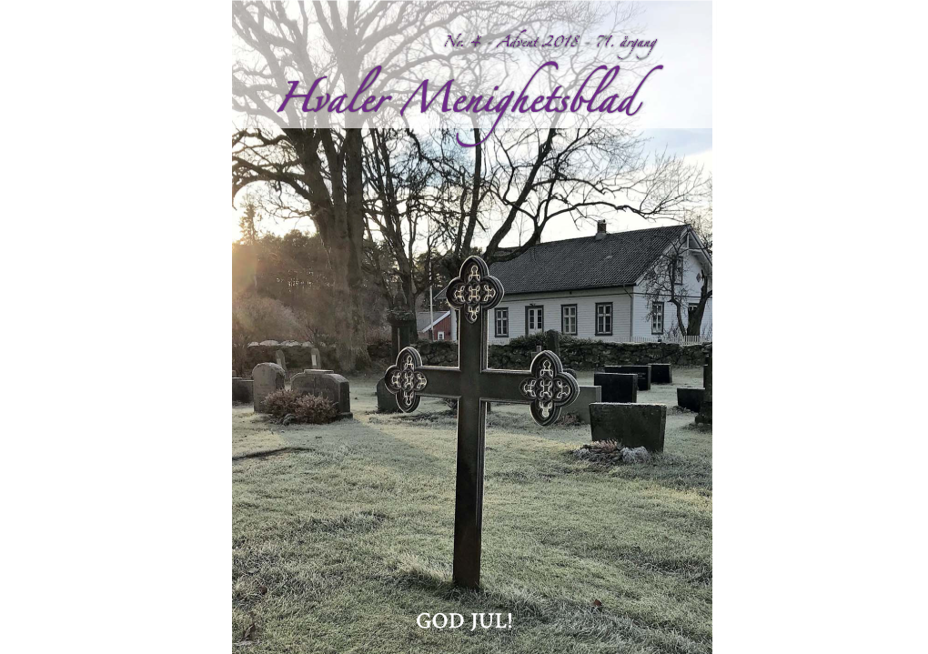 Hvaler Menighetsblad 2018 Nr. 4.Pdf