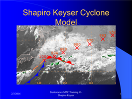 Shapiro – Keyser Cyclone Model Palmen Memorial Volume 1991 Ch