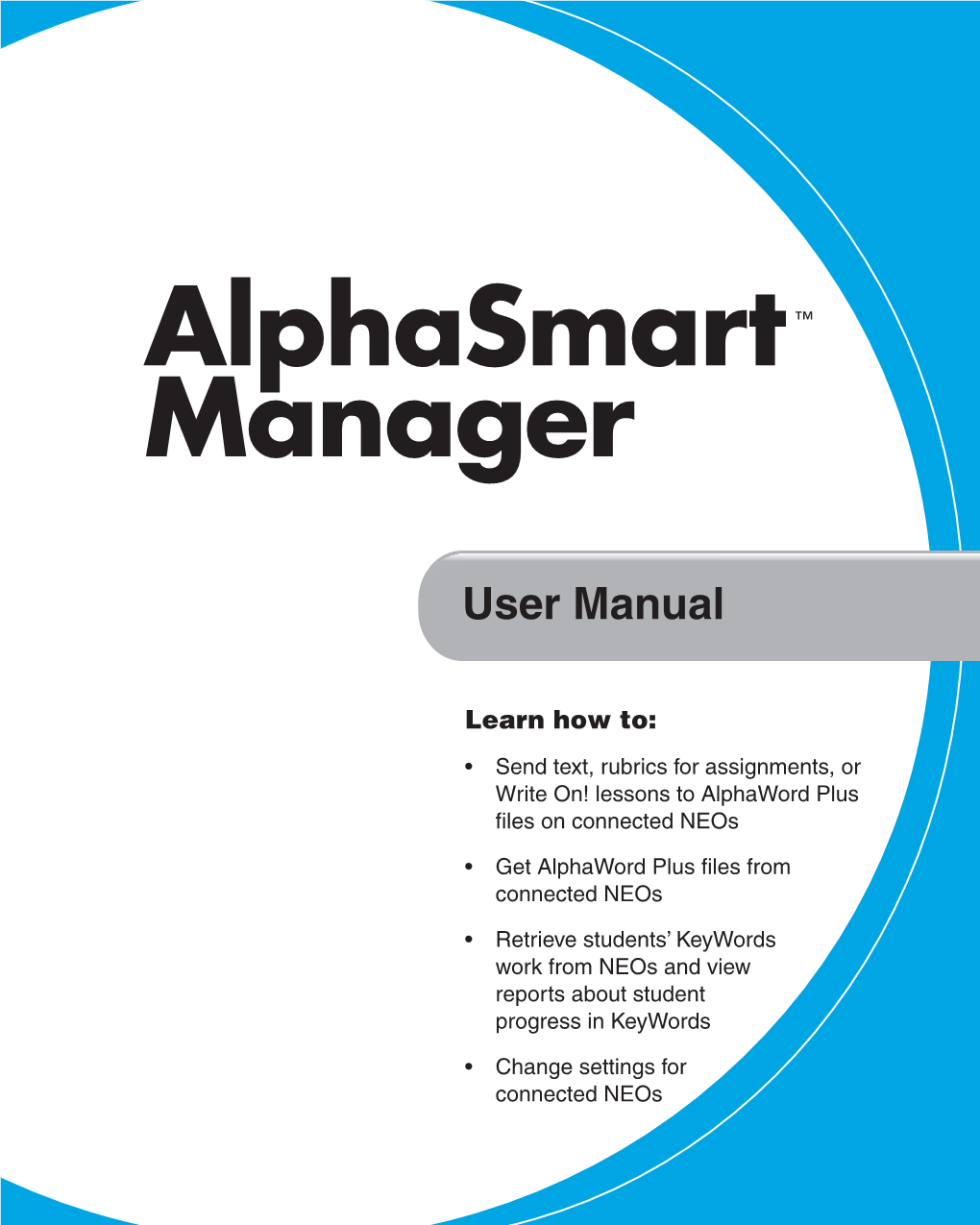 Alphasmart Manager 2 User Manual