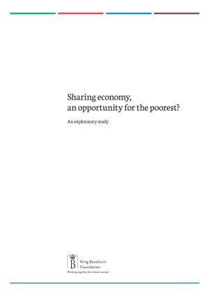 Sharing Economy, an Opportunity for the Poorest?