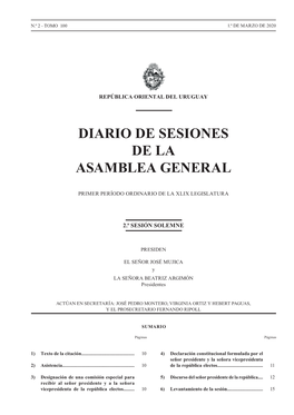Diario De Sesiones De La Asamblea General