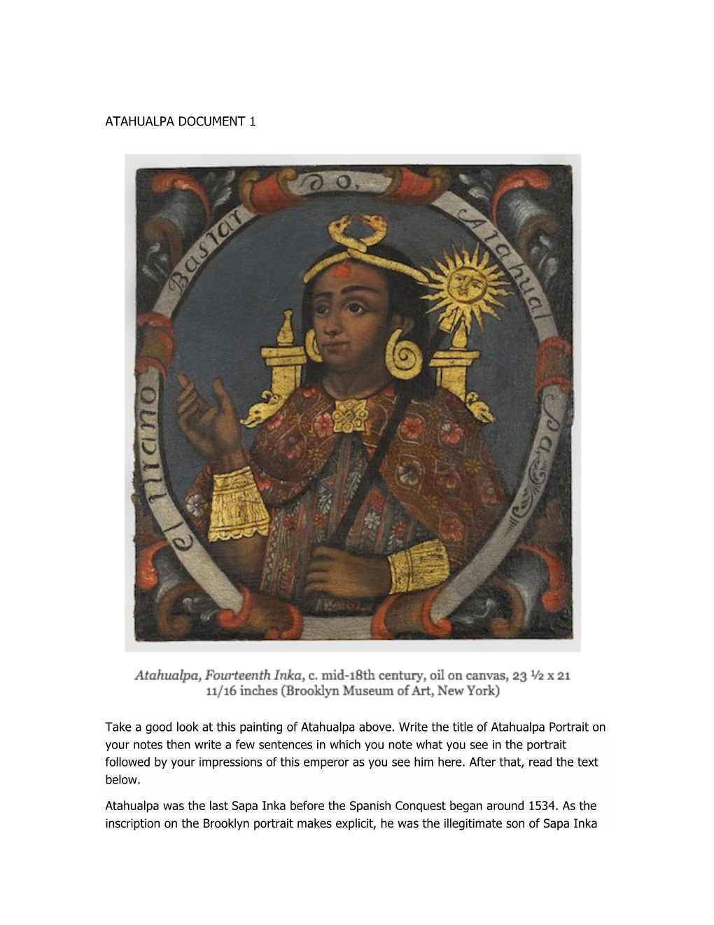 Atahualpa Document 1