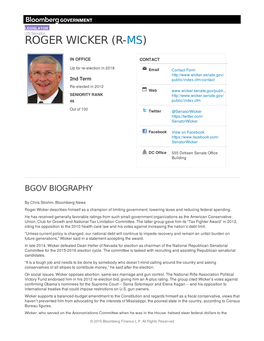 Roger Wicker (R-Ms)