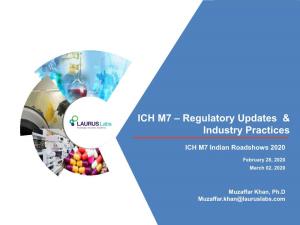 ICH M7 – Regulatory Updates & Industry Practices