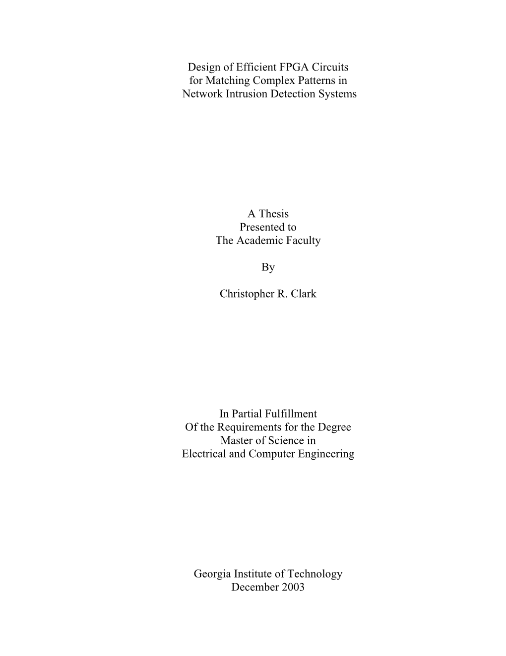 Design of Efficient FPGA Circuits for Matching Complex Patterns in Network Intrusion Detection Systems