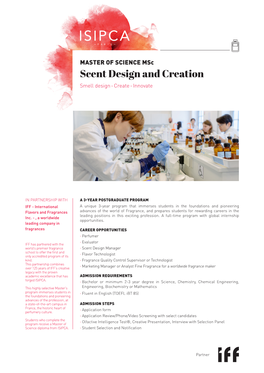 Scent Design and Creation Smell Design - Create - Innovate