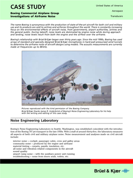 Case Study: Boeing Commercial Airplane Groupe, Investigations of Airframe Noise (BA0572-11)