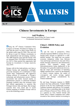 Chinese Investments in Europe