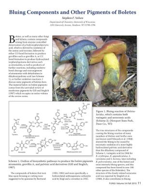 Bluing Components and Other Pigments of Boletes Stephen F