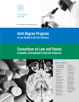 Joint Degree Program Consortium on Law and Values
