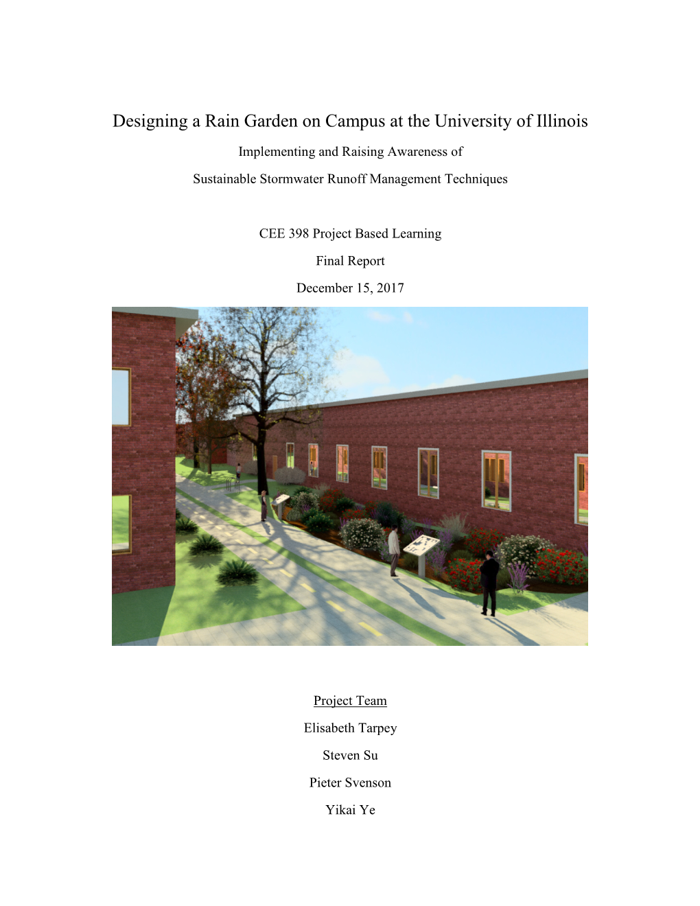 Designing a Rain Garden on Campus at the University of Illinois