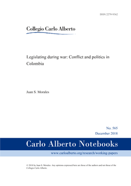 Legislating During War: Conflict and Politics in Colombia