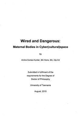 Wired and Dangerous : Maternal Bodies in Cyber