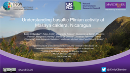 Understanding Basaltic Plinian Activity at Masaya Caldera, Nicaragua