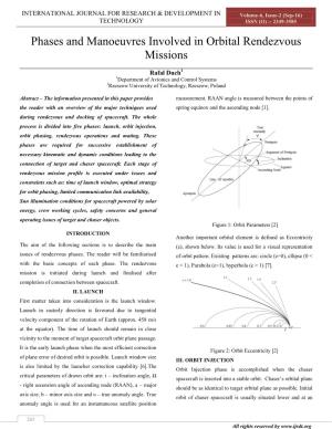 Phases and Manoeuvres Involved in Orbital Rendezvous Missions