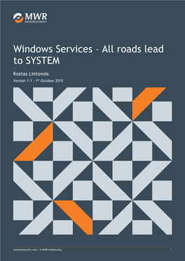 Windows Services – All Roads Lead to SYSTEM