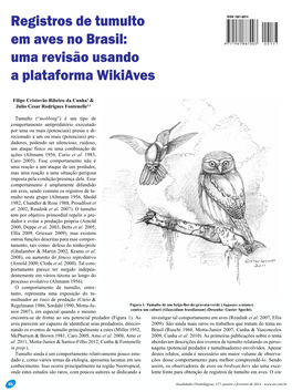 Registros De Tumulto Em Aves No Brasil: Uma Revisão Usando A
