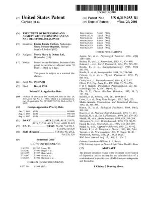 (12) United States Patent (10) Patent No.: US 6,319,953 B1 Carlson Et Al