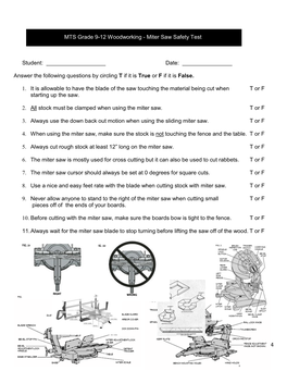 MTS Grade 9-12 Woodworking - Miter Saw Safety Test