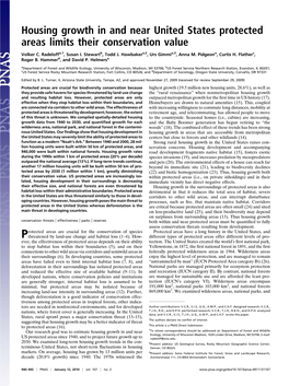 Housing Growth in and Near United States Protected Areas Limits Their Conservation Value