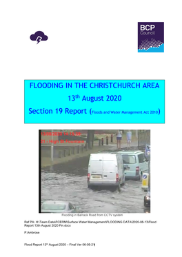 Flood Report August 2020