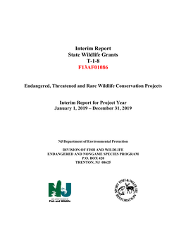 2019 Endangered, Threatened and Rare Wildlife Conservation Projects Interim Report
