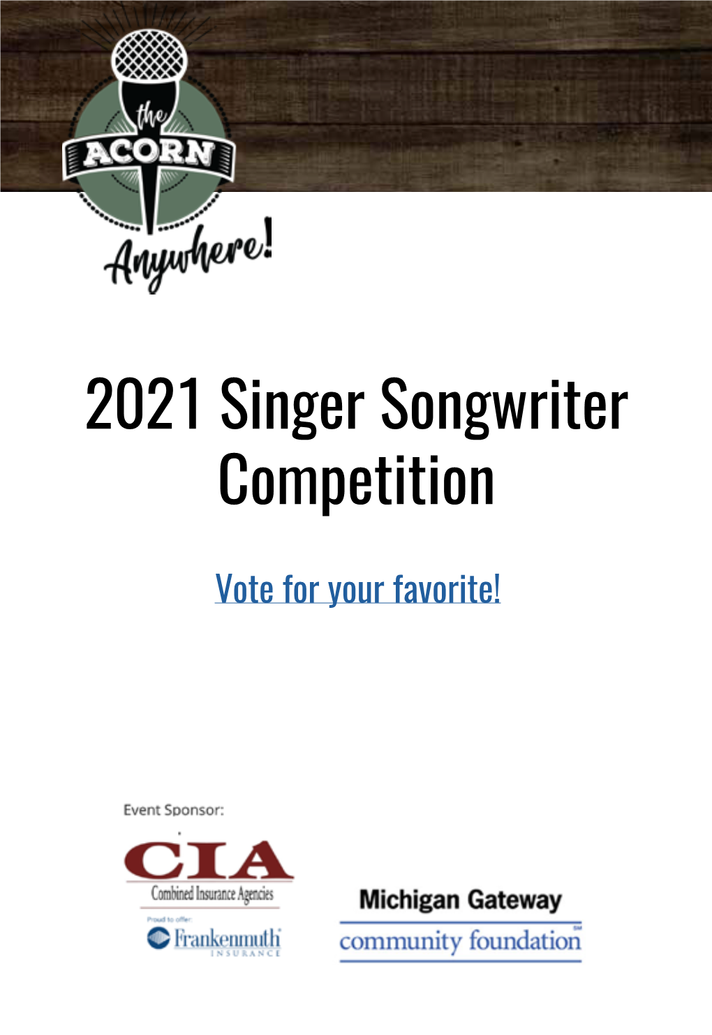 2021 Singer Songwriter Competition