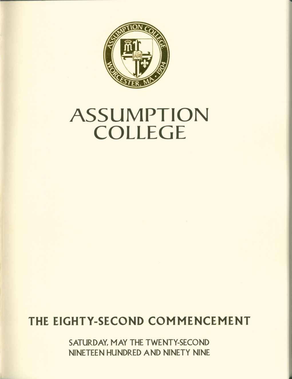 1999 Commencement Program