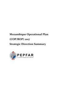 Mozambique Operational Plan (COP/ROP) 2017 Strategic Direction Summary