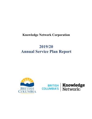 Knowledge Network Corporation 2019/20 Annual Service Plan Report