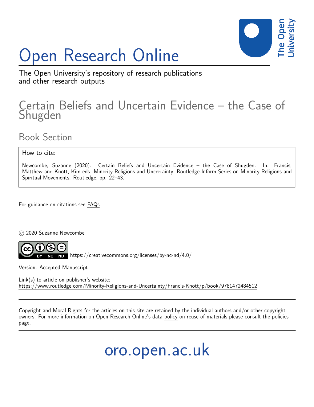 Open Research Online Oro.Open.Ac.Uk