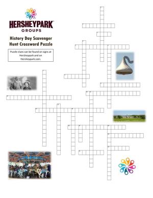 History Day Scavenger Hunt Crossword Puzzle