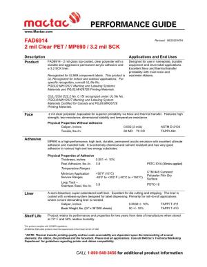 FAD6914 Clear Polyester(Performance Guide)