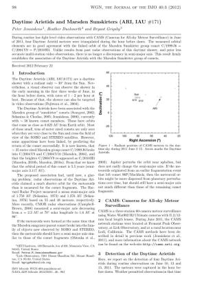 JIMO Paper on the Daytime Arietids and Marsden Sunskirters (ARI, IAU#171)
